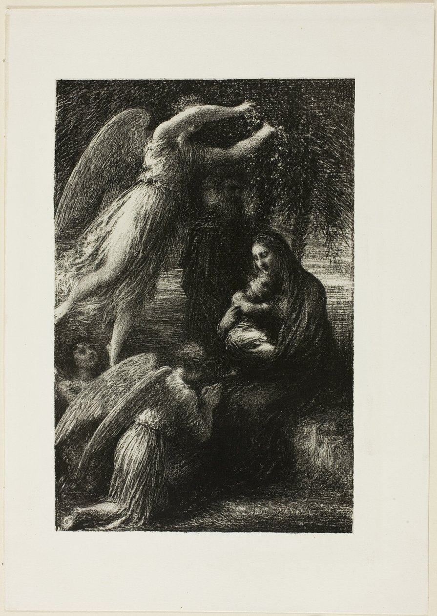 طفولة المسيح: راحة العائلة المقدسة بواسطة Ignace Henri Jean Fantin Latour