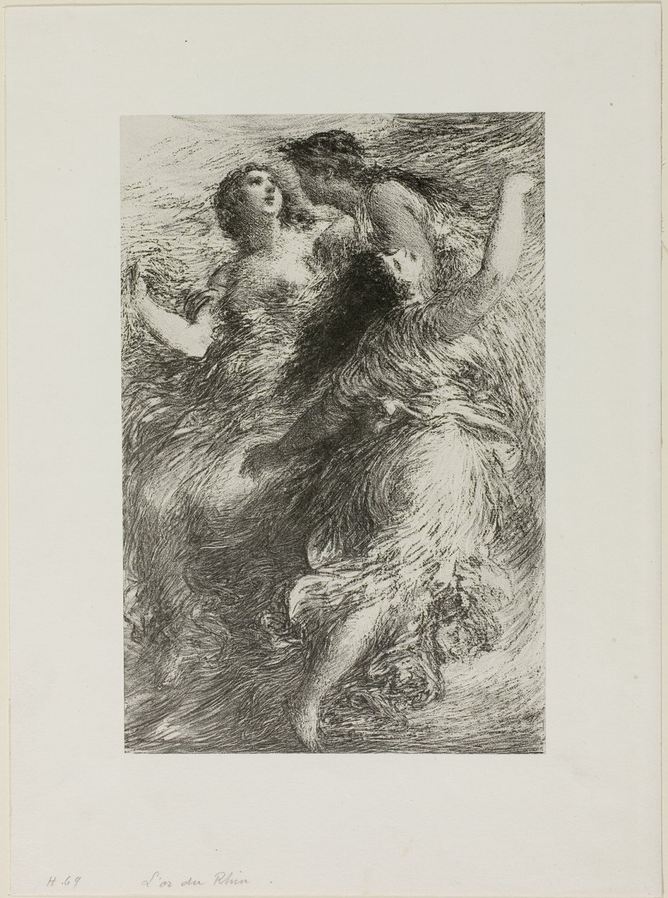 وحيد القرن: المشهد الأول ، عازفات الراين بواسطة Ignace Henri Jean Fantin Latour