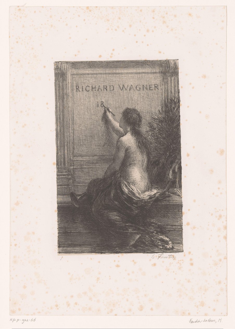 طباعة العنوان لـ: Richard Wagner ، sa vie et ses œuvres Richard Wagner (العنوان على الكائن) Immortalité Life and Works of Richard Wagner (عنوان السلسلة) بواسطة Ignace Henri Jean Fantin Latour