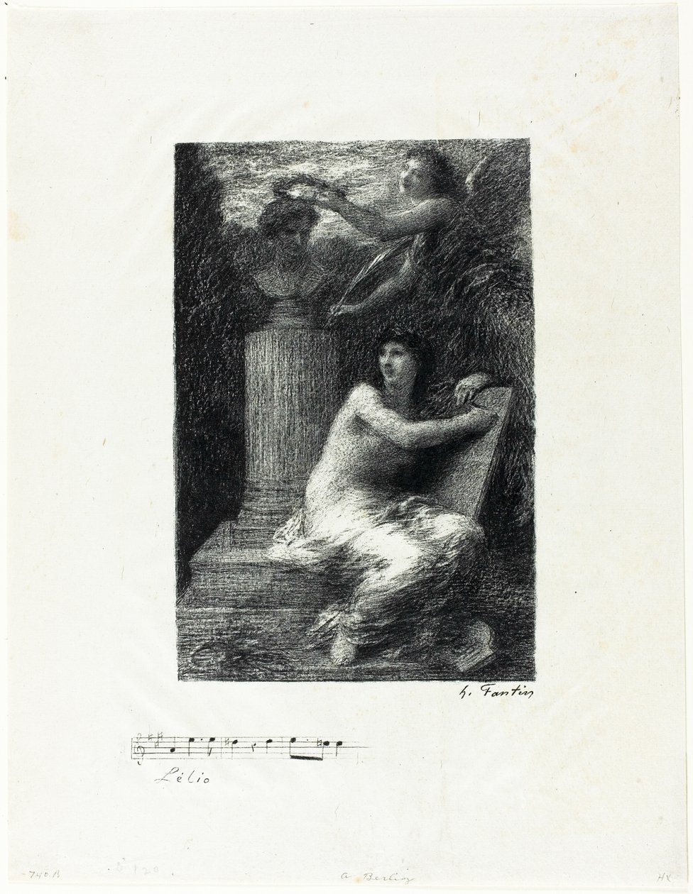 إلى Berlioz ، طبق صغير بواسطة Ignace Henri Jean Fantin Latour