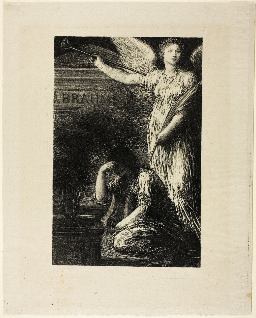إلى J. برامز بواسطة Ignace Henri Jean Fantin Latour