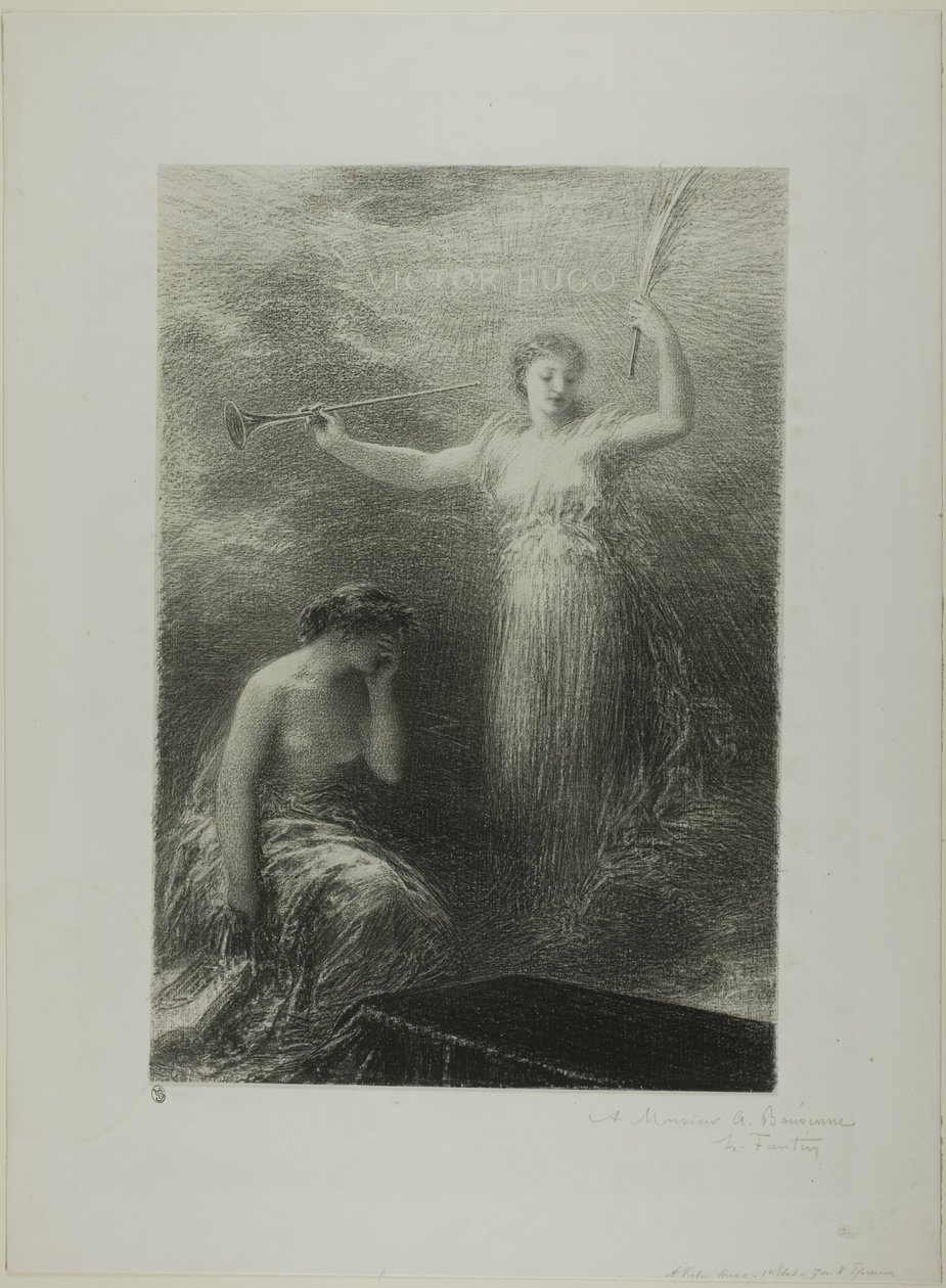 إلى فيكتور هوغو بواسطة Ignace Henri Jean Fantin Latour