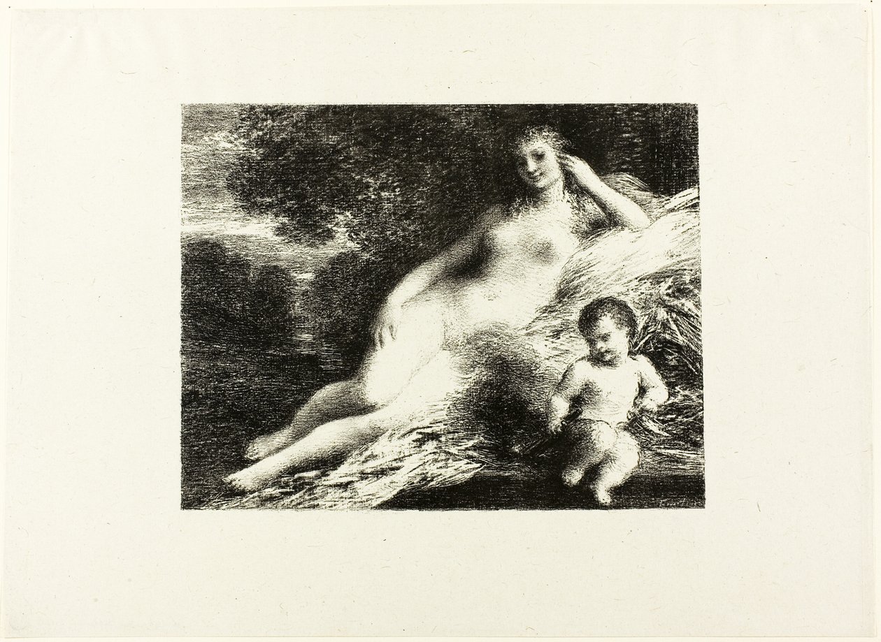 فينوس وكوبيد ، اللوحة الثانية بواسطة Ignace Henri Jean Fantin Latour