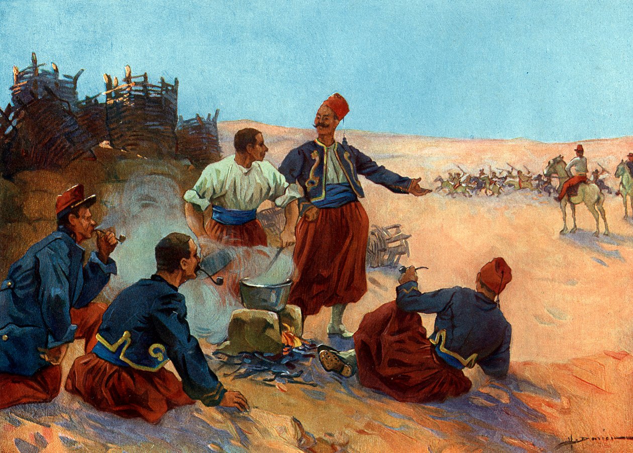 Conquete de Algerie: "" إقامة مؤقتة من Zouaves de l