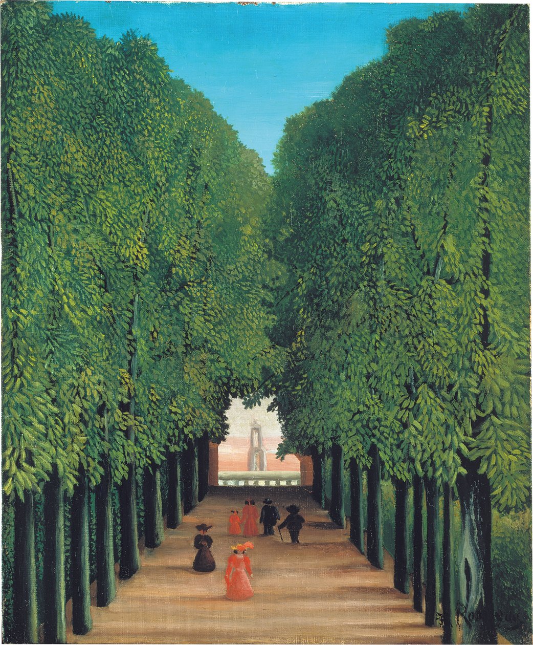 The Avenue in the Park at Saint Cloud ، حوالي 1908 (زيت على قماش) بواسطة هنري روسو