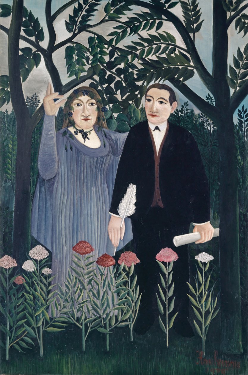 The Mususe Inspiring the Poet ، 1909 بواسطة هنري جي إف روسو