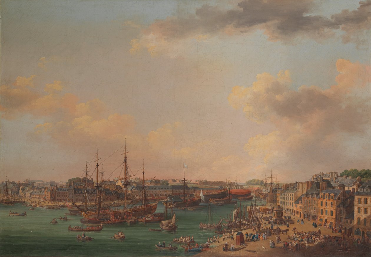 الميناء الخارجي في بريست ، 1773. بواسطة هنري جوزيف فان بلارينبرج