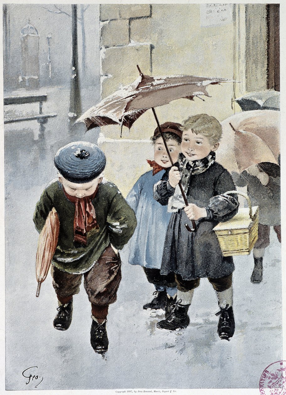 لوحة مائية مستقلة لجيفروي في "" Le Figaro Illustré "" ، مايو 1901 بواسطة هنري جول جان جوفروي