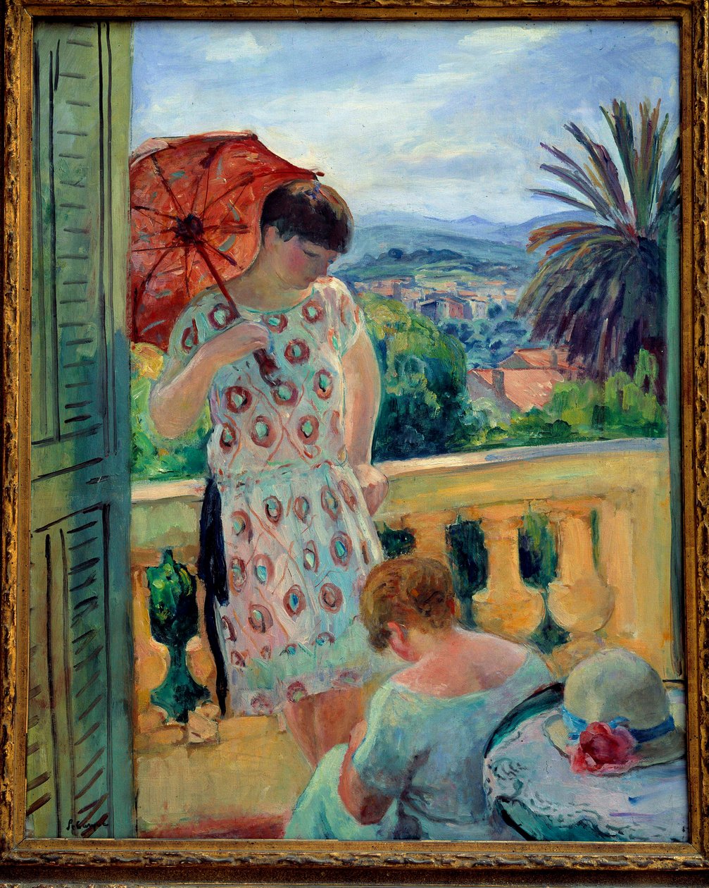 امرأتان على الشرفة أو على الشرفة ، أمام Esterel. لوحة هنري ليباسك (1865-1937) 1925-1926 ، زيت على قماش ، 92.5 × 65 سم. ليون ، متحف الفنون الجميلة - امرأتان على شرفة أو شرفة تطل على إستريل. لوحة هنري ليباس بواسطة هنري ليباسك