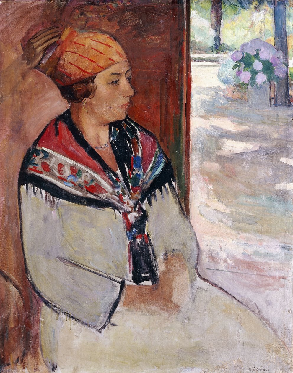 امرأة في باندانا في Prefailles ؛ Femme au Madras a Prefailles، 1922 بواسطة هنري ليباسك