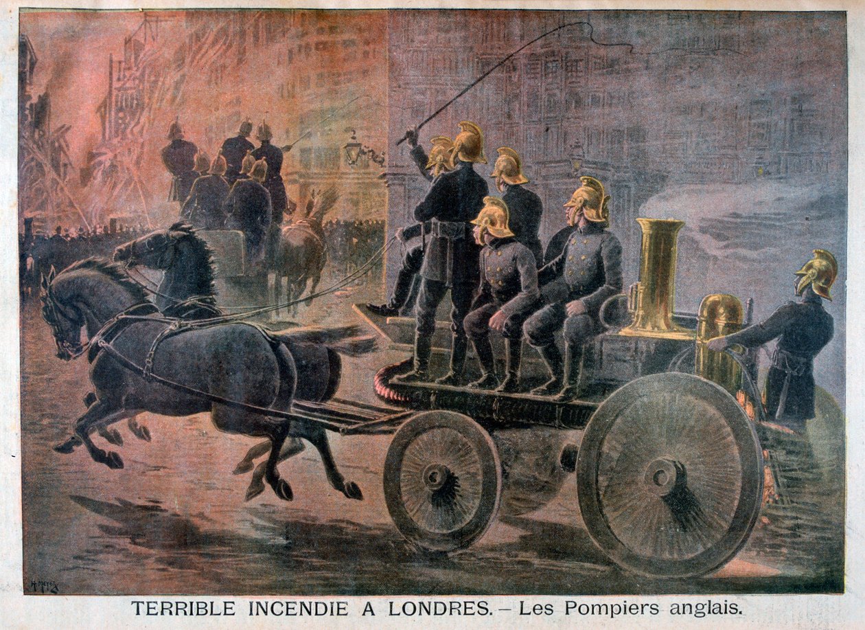 رجال الإطفاء الإنجليز في حالة الطوارئ ، 1897 بواسطة هنري ماير