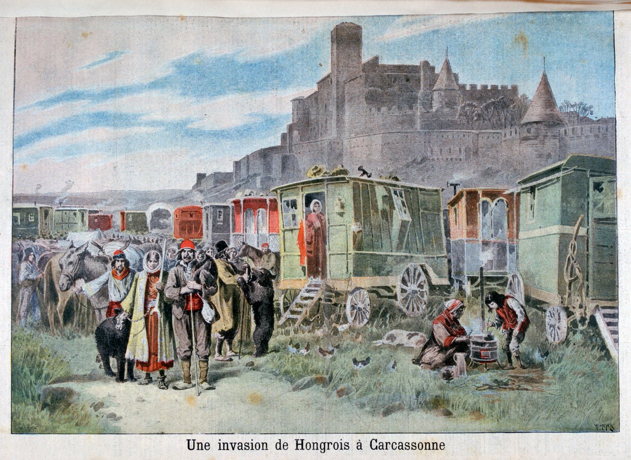 الغجر الهنغاريون خارج كاركاسون ، فرنسا ، 1898 بواسطة هنري ماير