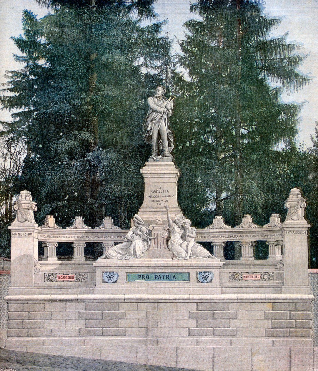 نصب ليون جامبيتا ، Ville dAvray ، باريس ، 1891 بواسطة هنري ماير