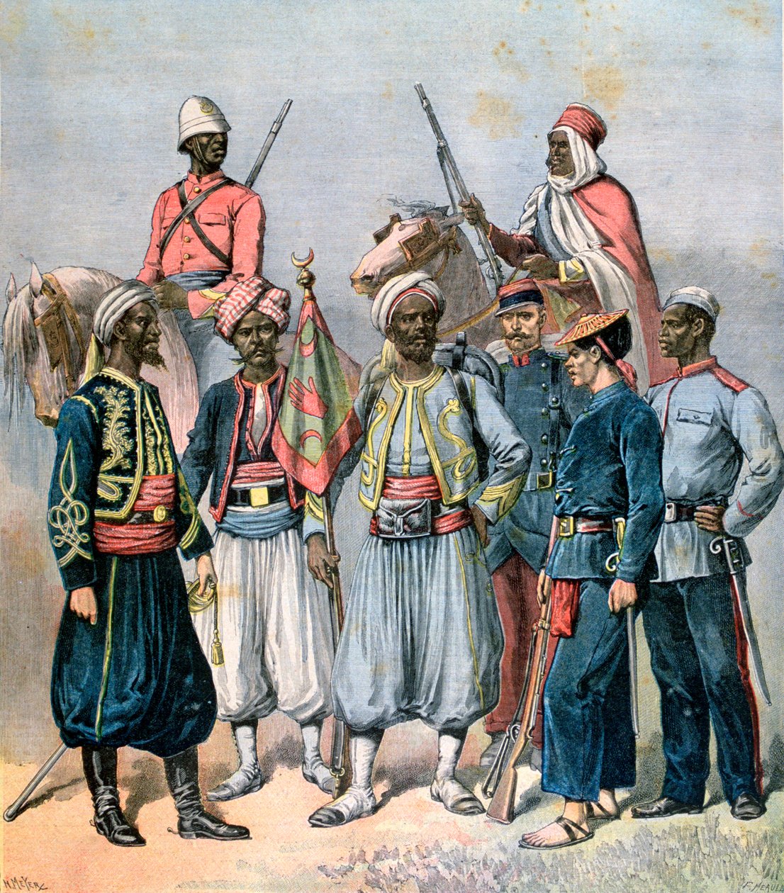 القوات الاستعمارية الفرنسية ، 1891. بواسطة هنري ماير