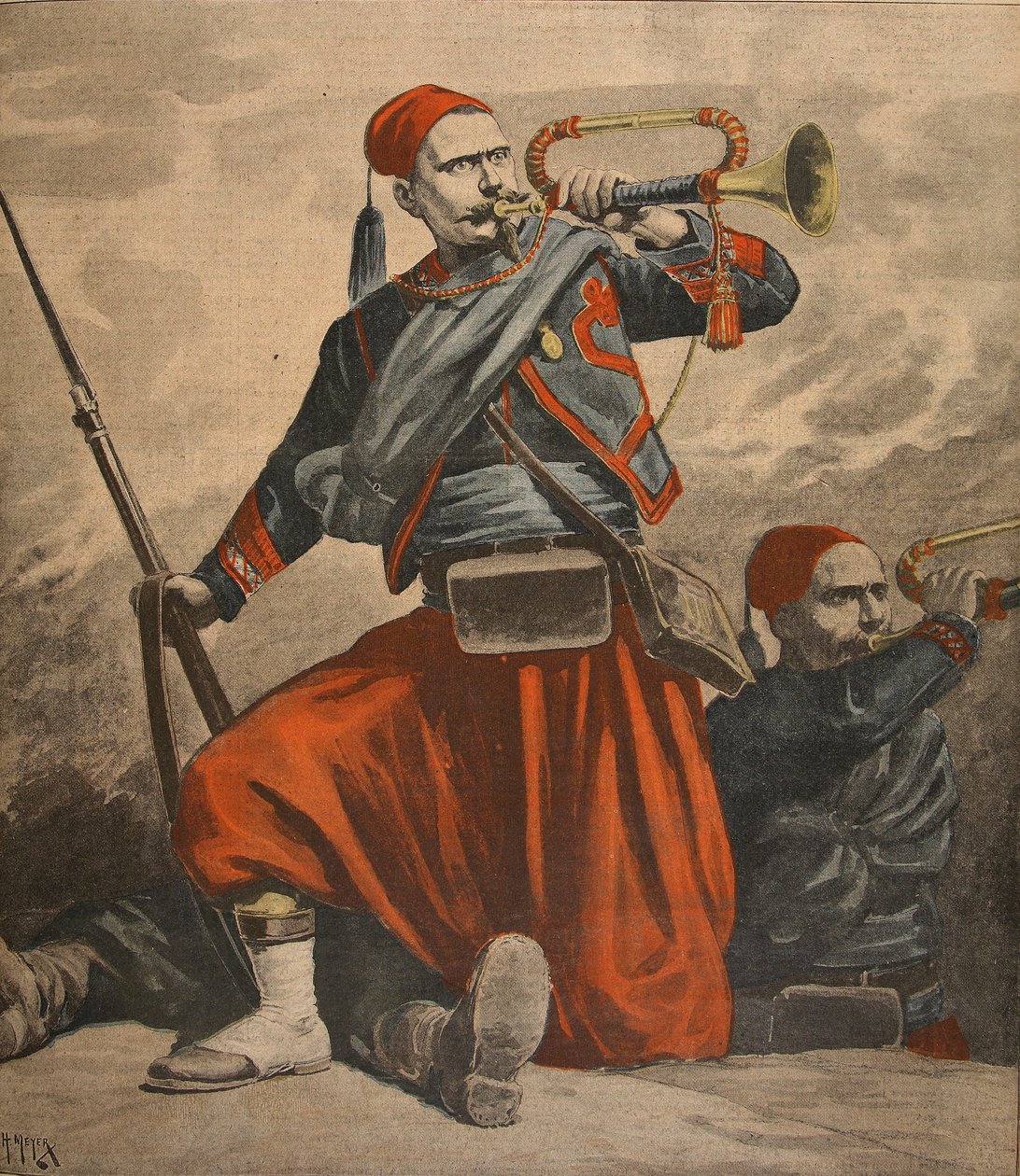 بوق Malakoff ، رسم توضيحي من "Le Petit Journal: Supplement illustre" ، 27 مارس 1898 بواسطة هنري ماير