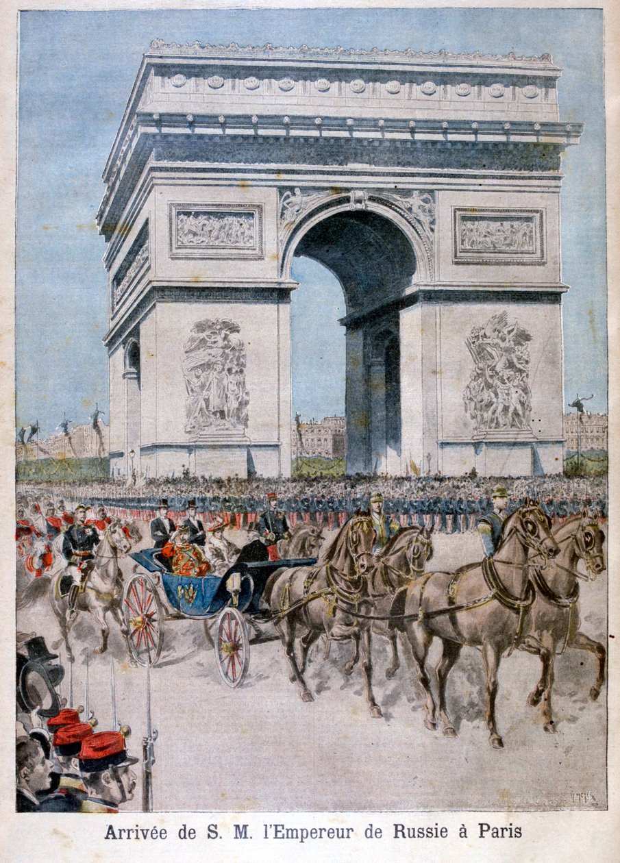 وصول القيصر نيقولا الثاني إلى باريس عام 1896 بواسطة هنري ماير