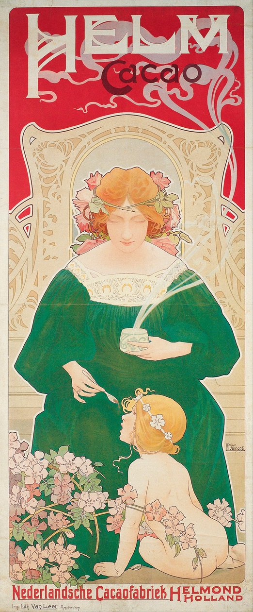 Helm Cacao - Oeuvre de Henri Privat Livemont (Privat-Livemont) (1861-1936) - 1899 - الطباعة الحجرية الملونة - 154.5x66.5 - Museu Nacional d