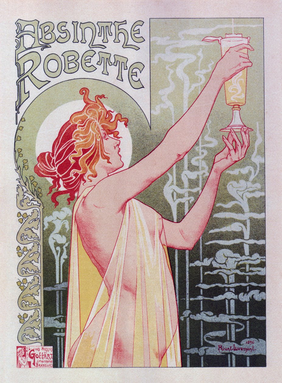 ملصق Absinthe Robette ، 1896 بواسطة هنري أنطوان ثيودور ليفيمونت