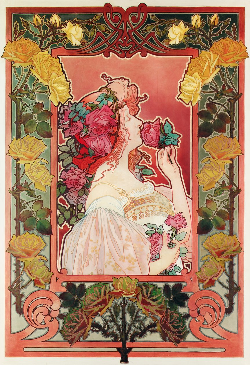 The Scent of a Rose، c.1890 (زيت على قماش) بواسطة هنري أنطوان ثيودور ليفيمونت