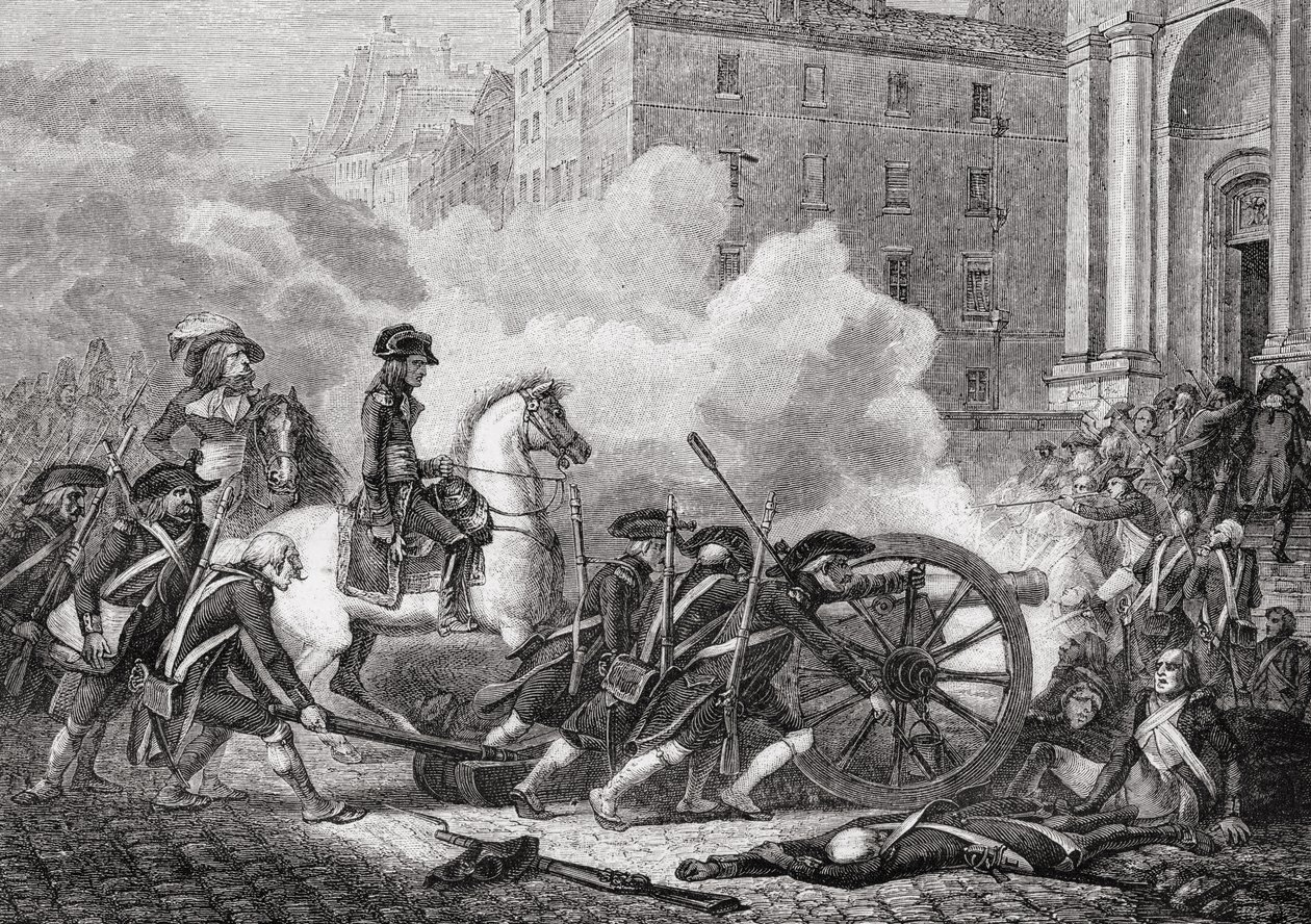 هزيمة الأقسام الباريسية ، مايو 1795 ، من "تاريخ الثورة الفرنسية" بواسطة لويس بلانك (1811-1882) نقشها بول جونارد (ت 1902) 1847-62 بواسطة هنري رينو