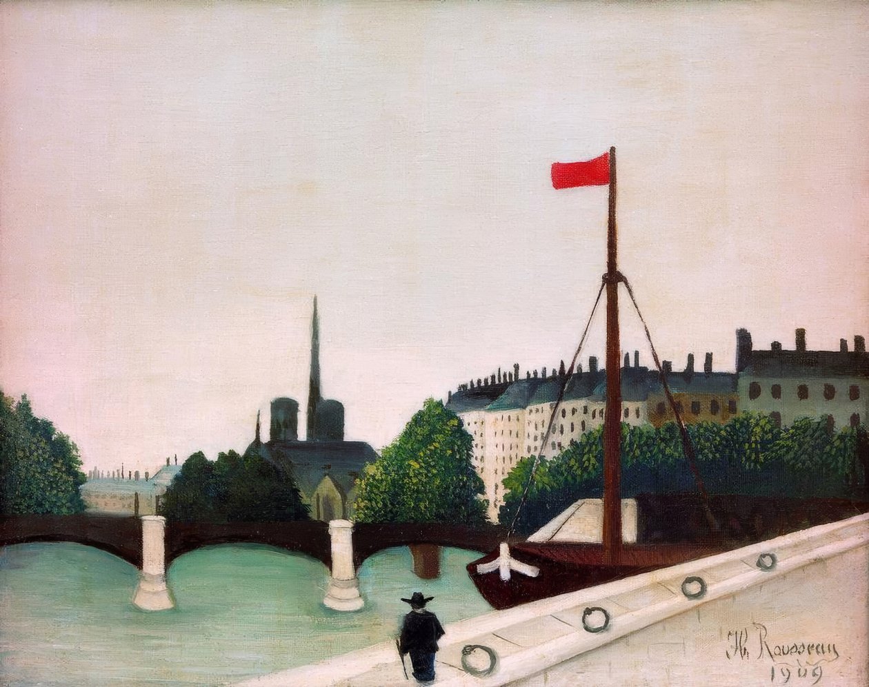 منظر لجبل سانت لويس مأخوذ من Quai Henri IV بواسطة هنري روسو