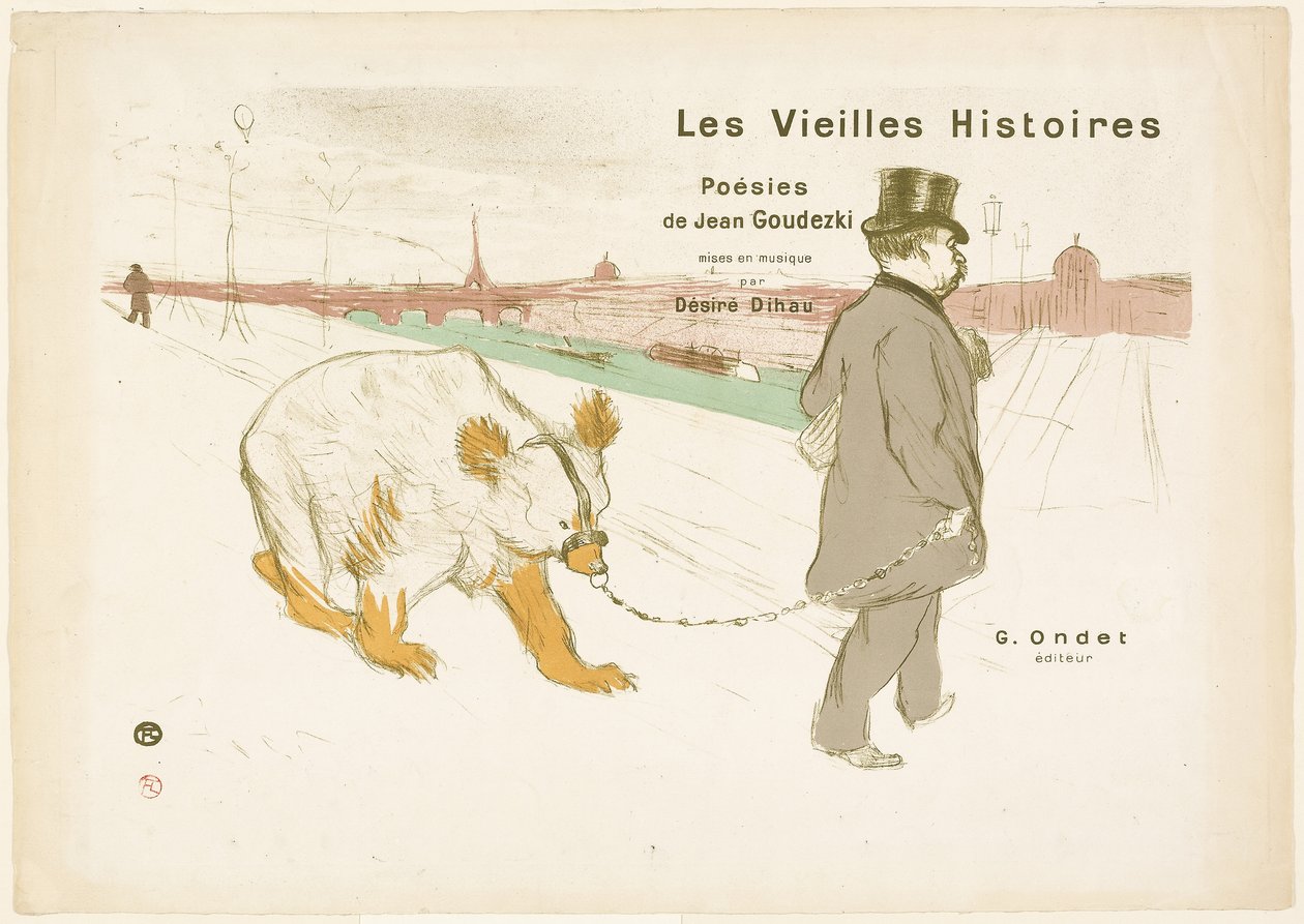 الغلاف والواجهة الأمامية لـ Les Vieilles Histoires (قصص قديمة) بواسطة هنري دي تولوز لوتريك