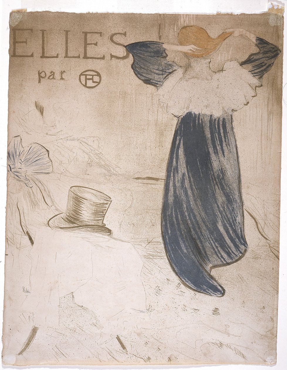 صورة أمامية لـ "Elles" (طباعة حجرية ملونة) بواسطة هنري دي تولوز لوتريك