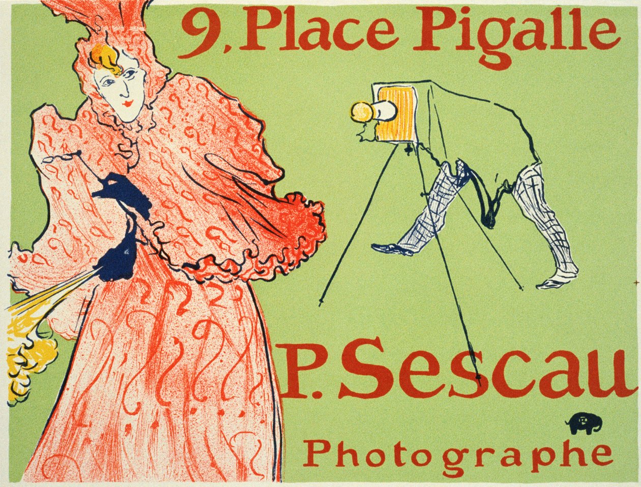 9 ، Place Pigalle ، P. Sescau Photographer Poster ، 1894. بواسطة هنري دي تولوز لوتريك