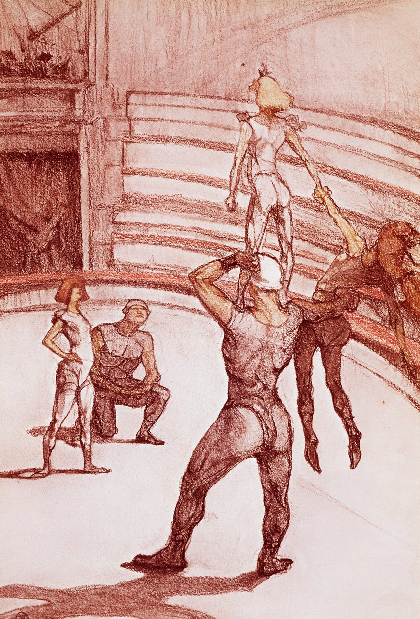 Acrobats (pastel) بواسطة هنري دي تولوز لوتريك