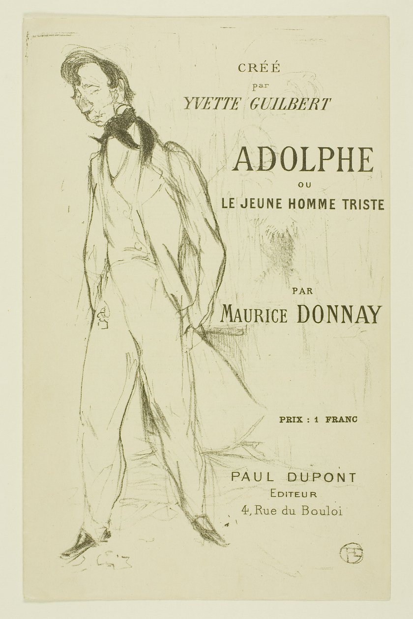 Adolphe - الشاب الحزين بواسطة هنري دي تولوز لوتريك