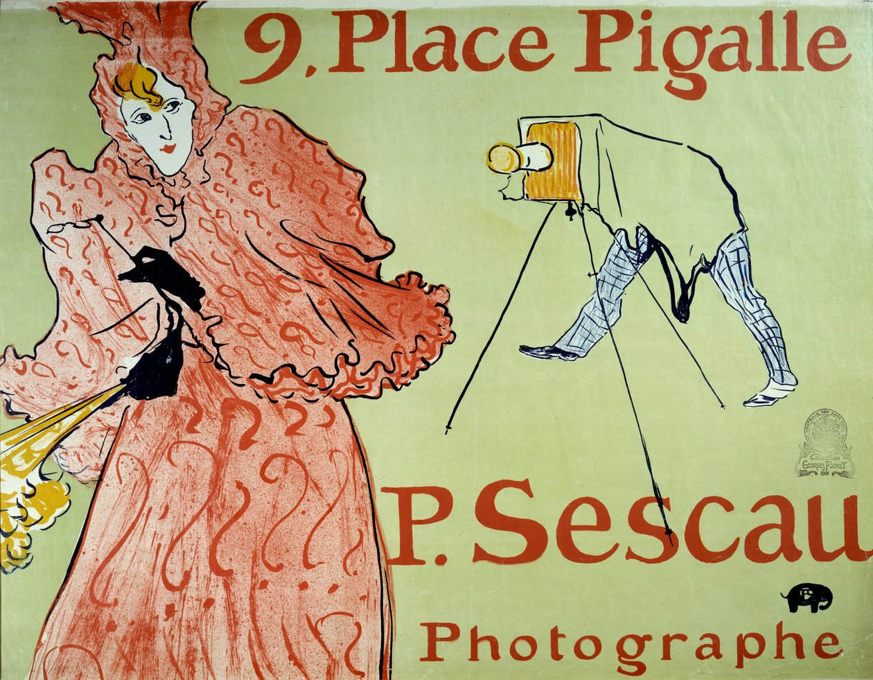 إعلان للمصور P. Sescau ، 9 Place Pigalle في مونمارتر. ملصق هنري دي تولوز لوتريك (1864-1901) بواسطة هنري دي تولوز لوتريك
