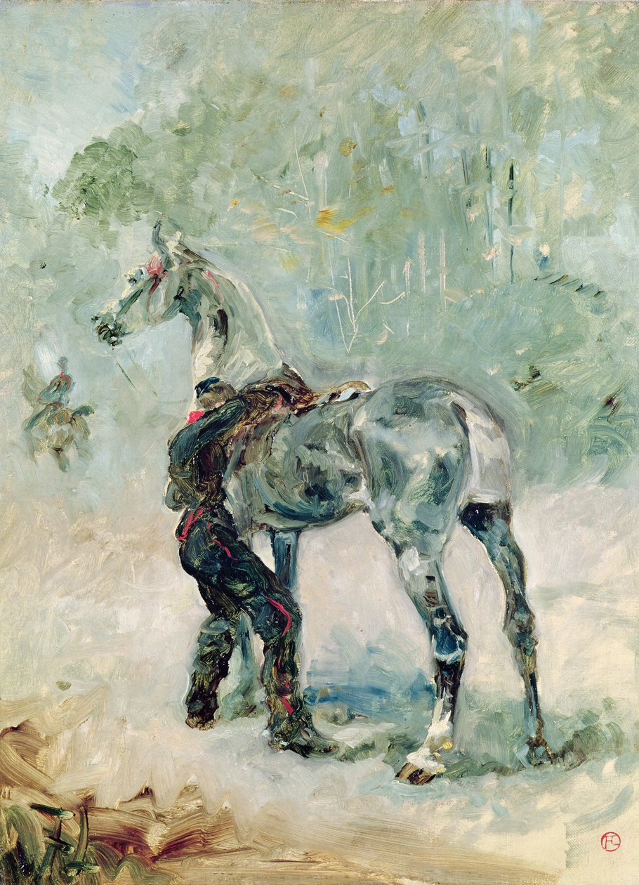 مدفعي سرج حصانه ، 1879 بواسطة هنري دي تولوز لوتريك