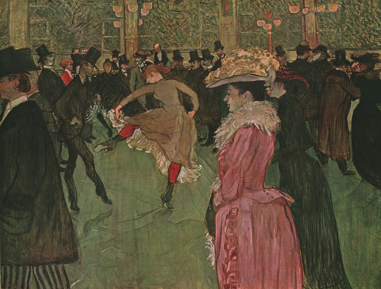 "At the Moulin Rouge: The Dance" ، ١٨٩٠ ، ١٩٥٢. بواسطة هنري دي تولوز لوتريك