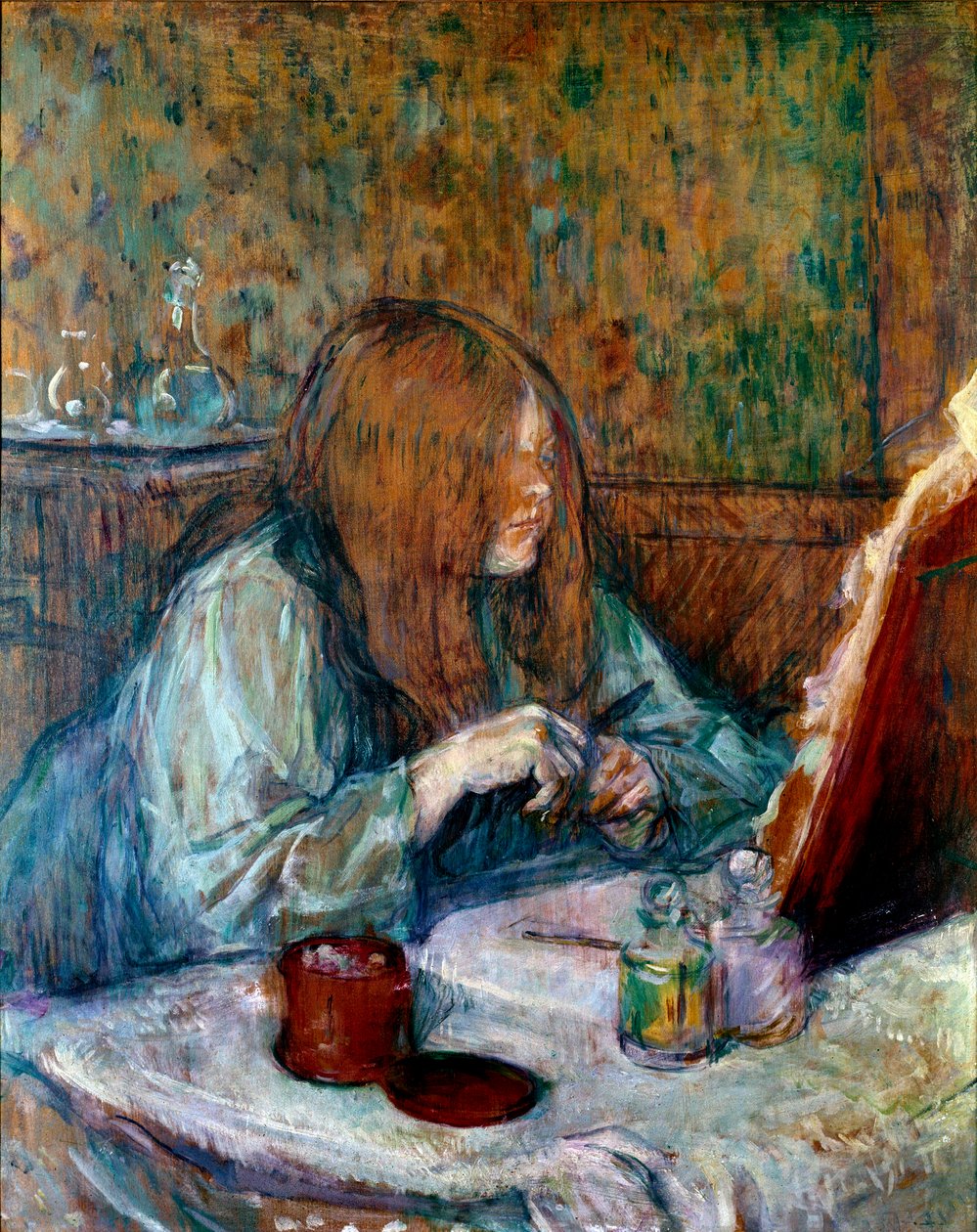 في المرحاض ، مدام بوبول رسم هنري دي تولوز لوتريك (1864-1901) 1898 صن. 0.6x0.49 م ألبي ، متحف تولوز لوتريك بواسطة هنري دي تولوز لوتريك