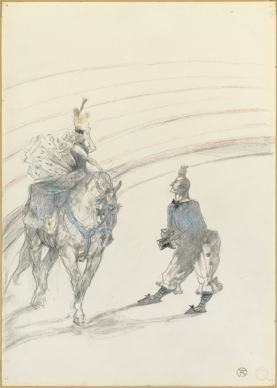 Au Cirque: Panel Ecuyère، 1899 بواسطة هنري دي تولوز لوتريك