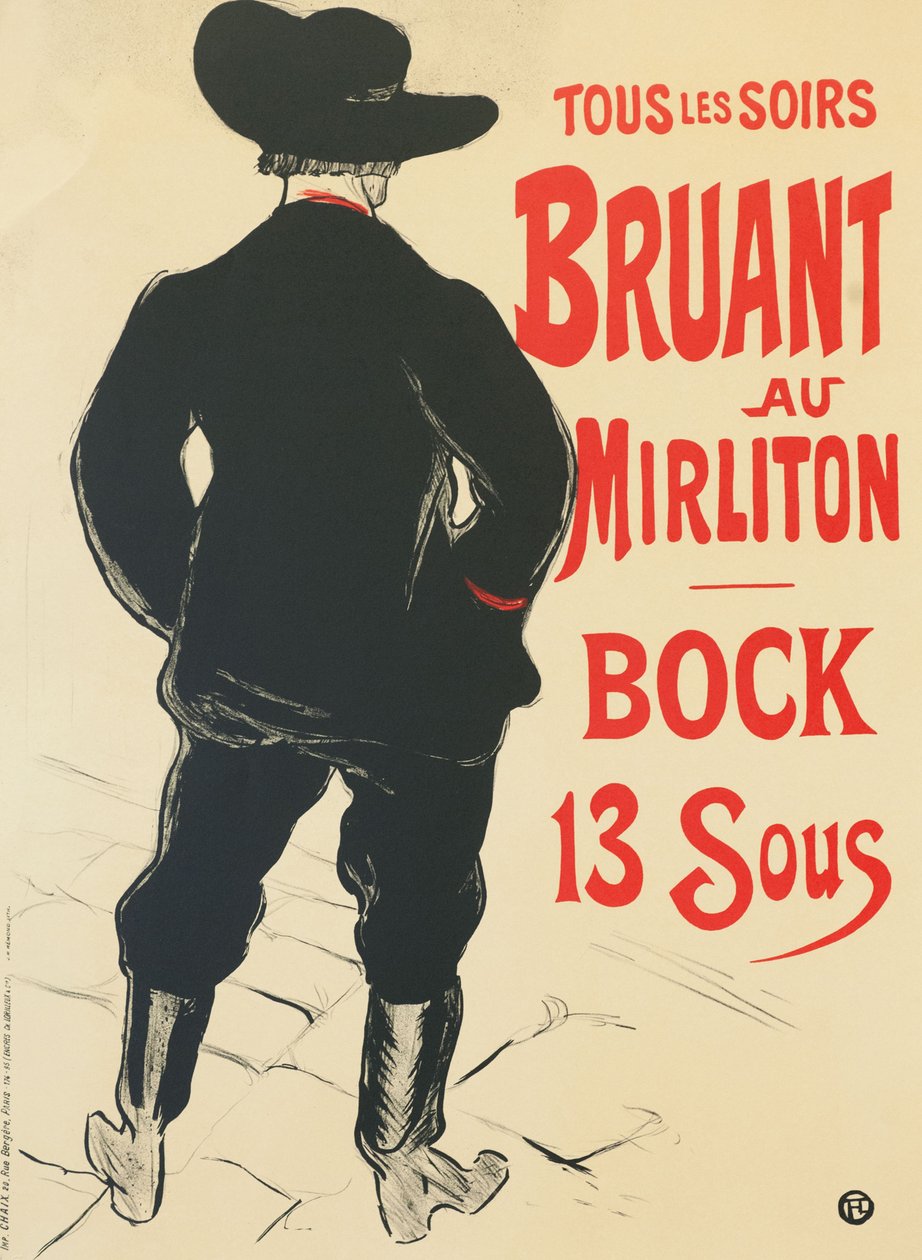عصفور في Mirliton ، 1893. بواسطة هنري دي تولوز لوتريك