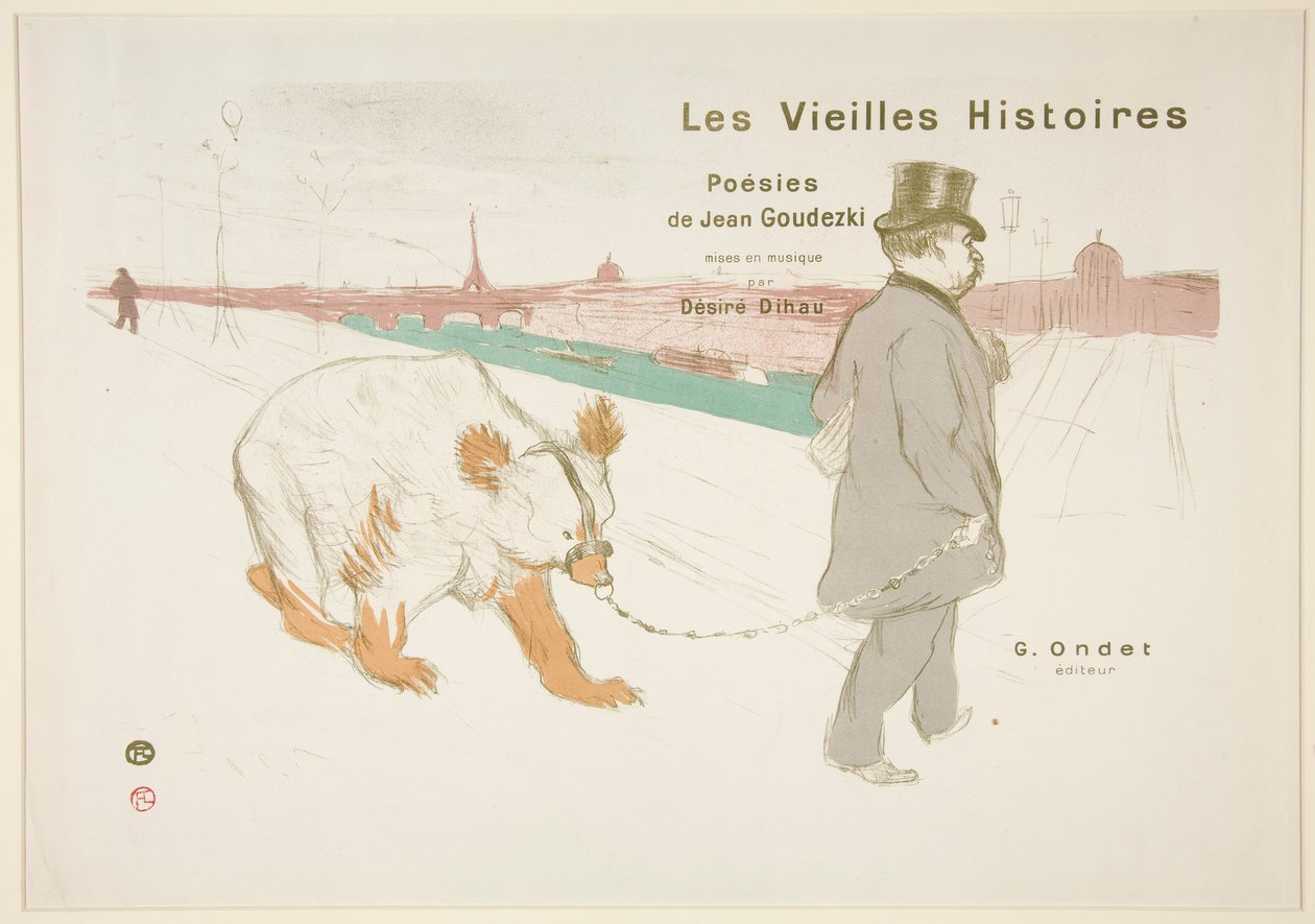 الغلاف والواجهة الأولى لـ Les Vieilles Histoires (القصص القديمة) بواسطة هنري دي تولوز لوتريك