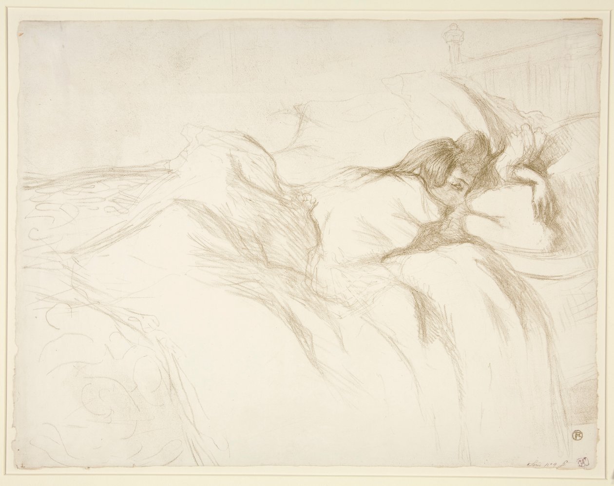Femme couch؟ e، R؟ veil (Woman Waking Up in Bed) ، من سلسلة Elles بواسطة هنري دي تولوز لوتريك