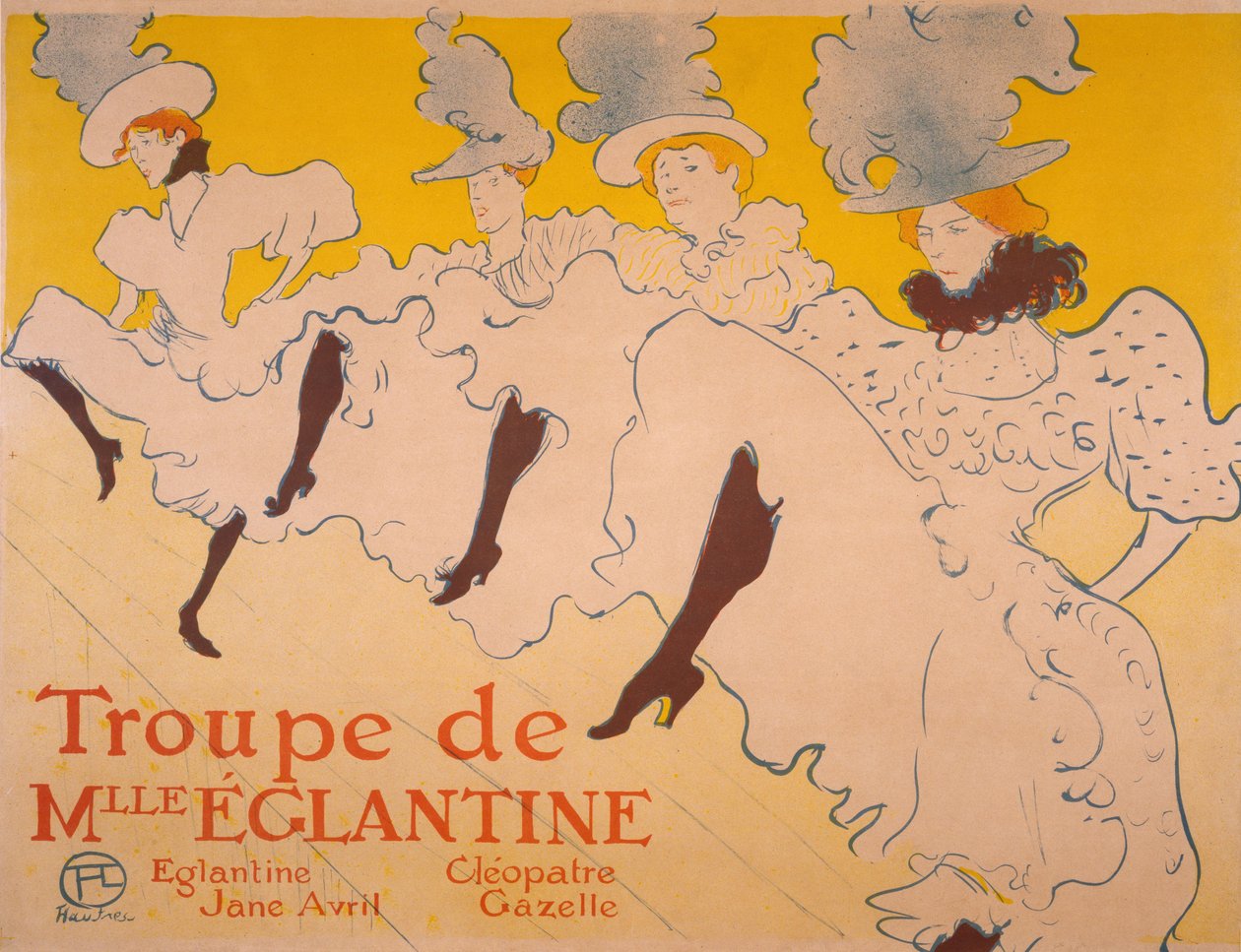 La Troupe de Mlle. Églantine، 1895-1896 بواسطة هنري دي تولوز لوتريك