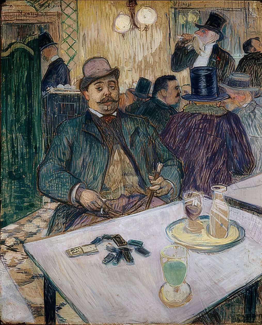 السيد Boileau في مقهى einem. 1893 بواسطة هنري دي تولوز لوتريك