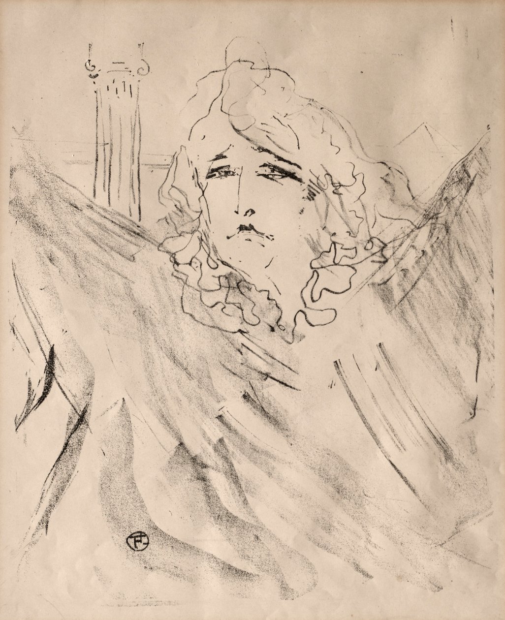 صور الممثلات والممثلات: ثلاثة عشر مطبوعة حجرية: سارة برنهاردت ، 1898. بواسطة هنري دي تولوز لوتريك