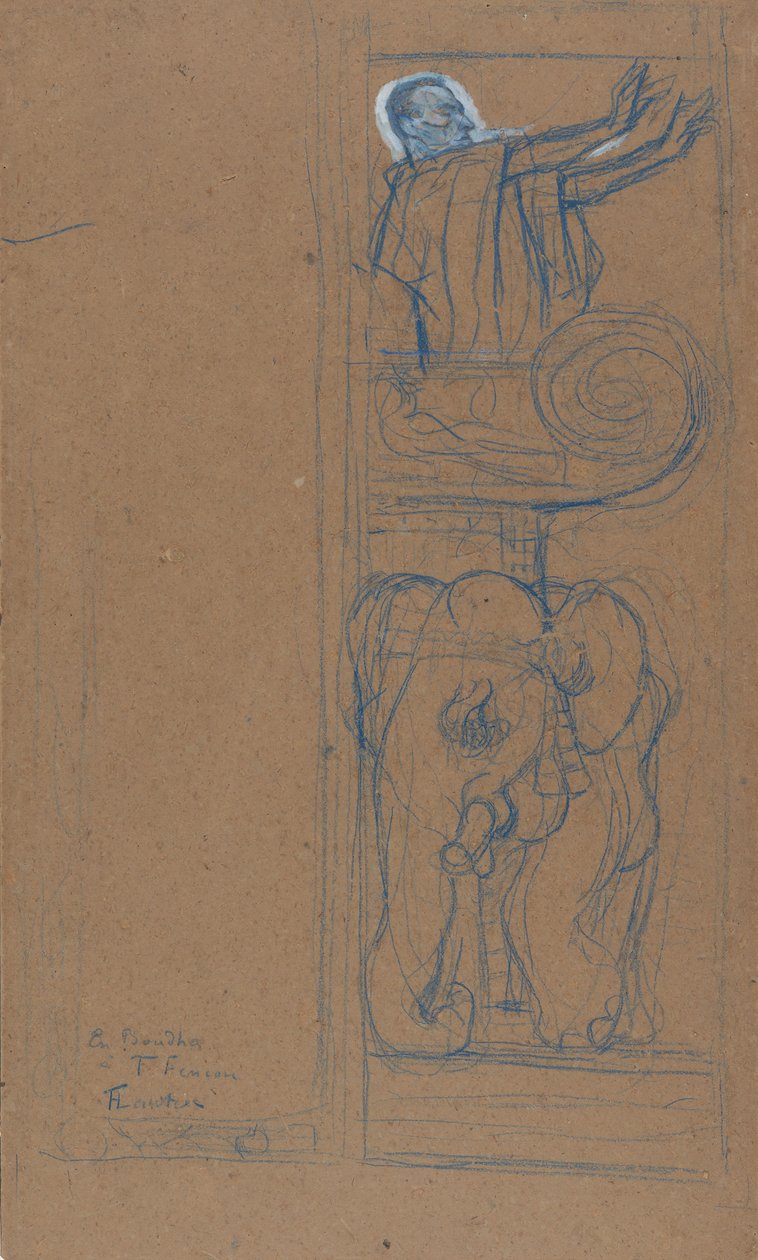 التصميم الأولي للعبة Playbill لـ Le Chariot de Terre Cuite ، 1894. بواسطة هنري دي تولوز لوتريك