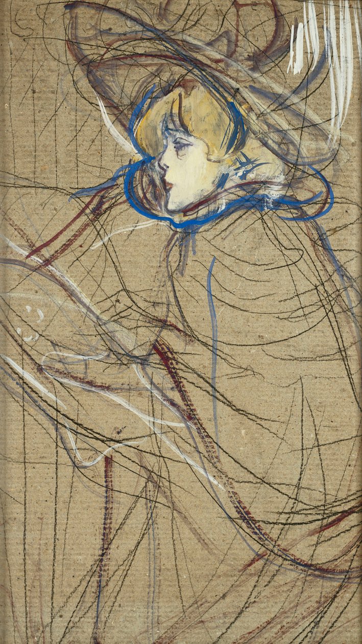 الملف الشخصي للمرأة: Jane Avril؛ صورة المرأة: جين أفريل ، 1893 بواسطة هنري دي تولوز لوتريك