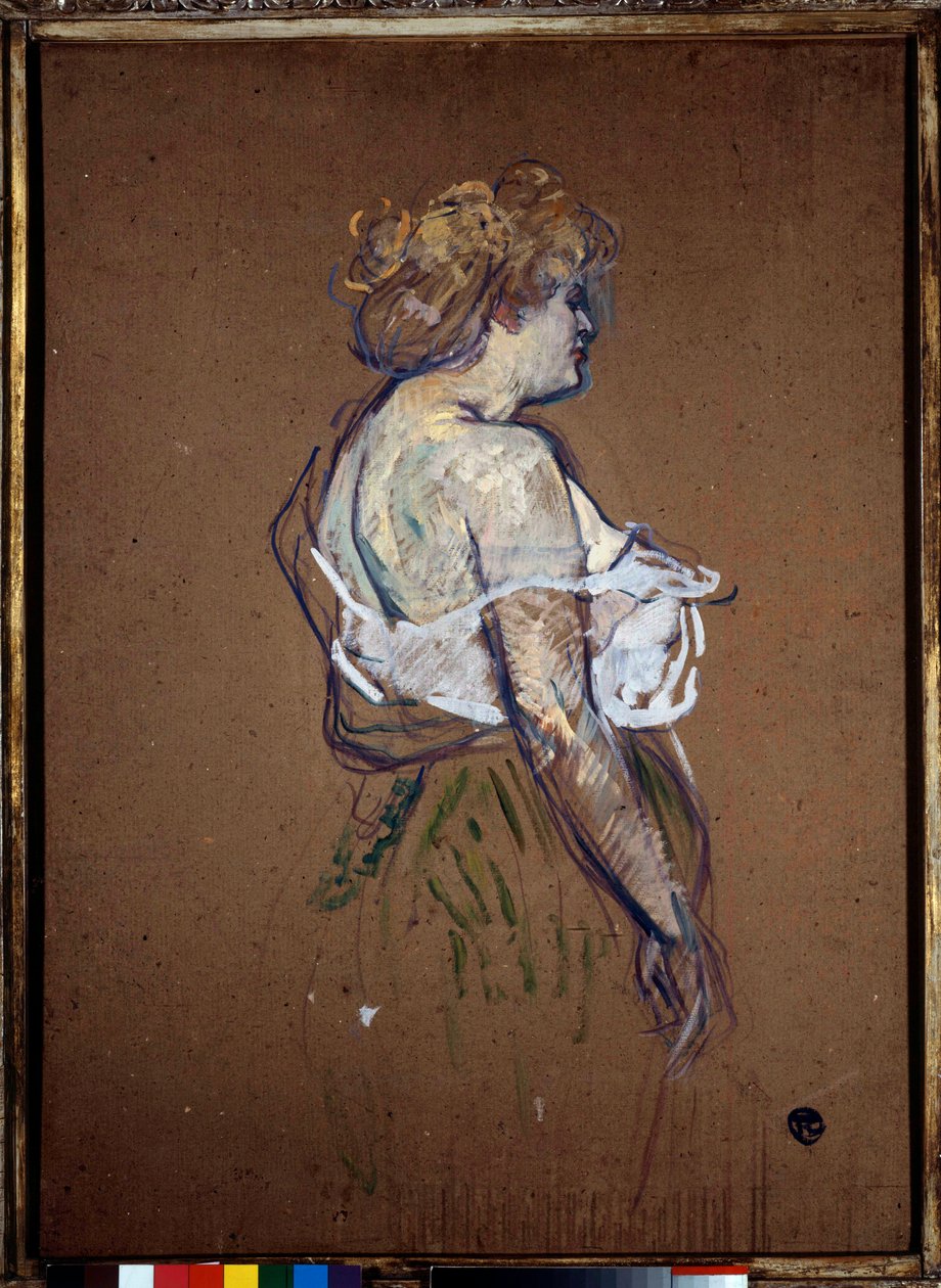 الدعارة: "" صورة لوسي بيلاجر "" زيت على ورق مقوى بواسطة هنري دي تولوز لوتريك (1864-1901) 1896 صن. 0.8x0.6 م ألبي ، متحف تولوز لوتريك بواسطة هنري دي تولوز لوتريك
