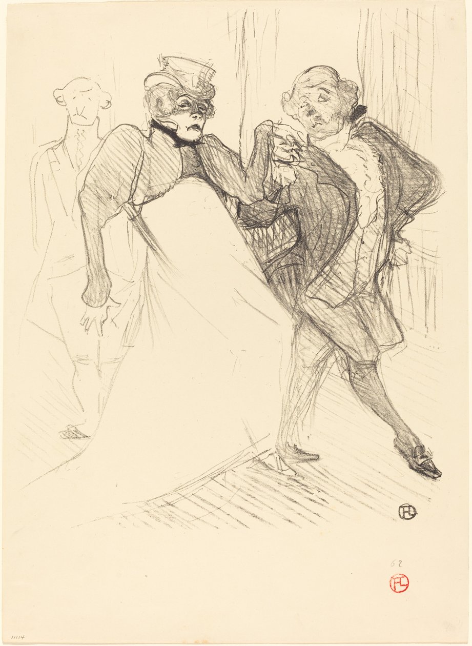 Rejane و Galipaux في "Madame Sans-Gêne" (Réjane and Galipaux in "Madame Sans-Gêne") بواسطة هنري دي تولوز لوتريك