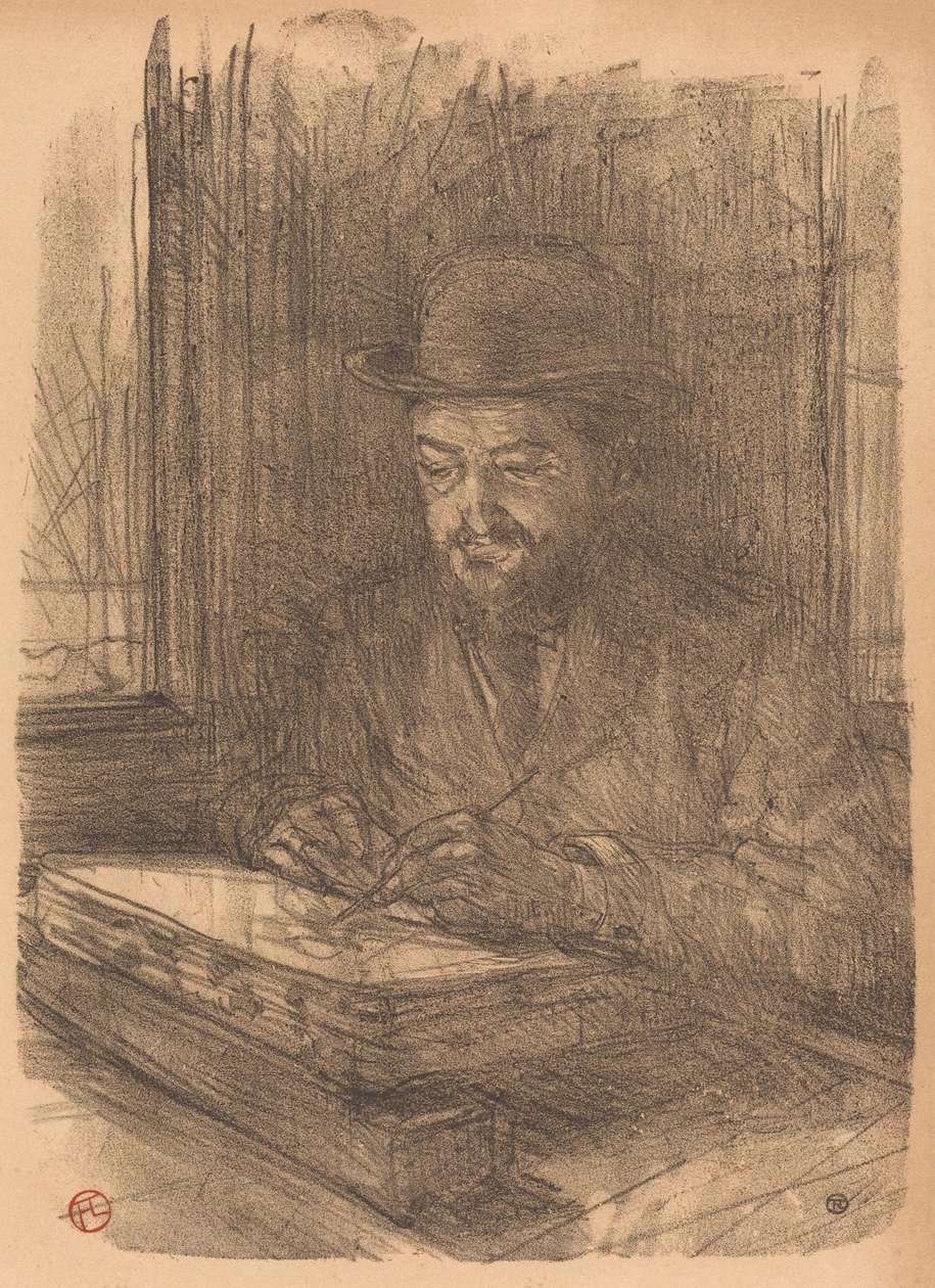 صانع المطبوعات الجميلة Adolphe Albert The Good Engraver - Adolphe Albert ، 1898. بواسطة هنري دي تولوز لوتريك