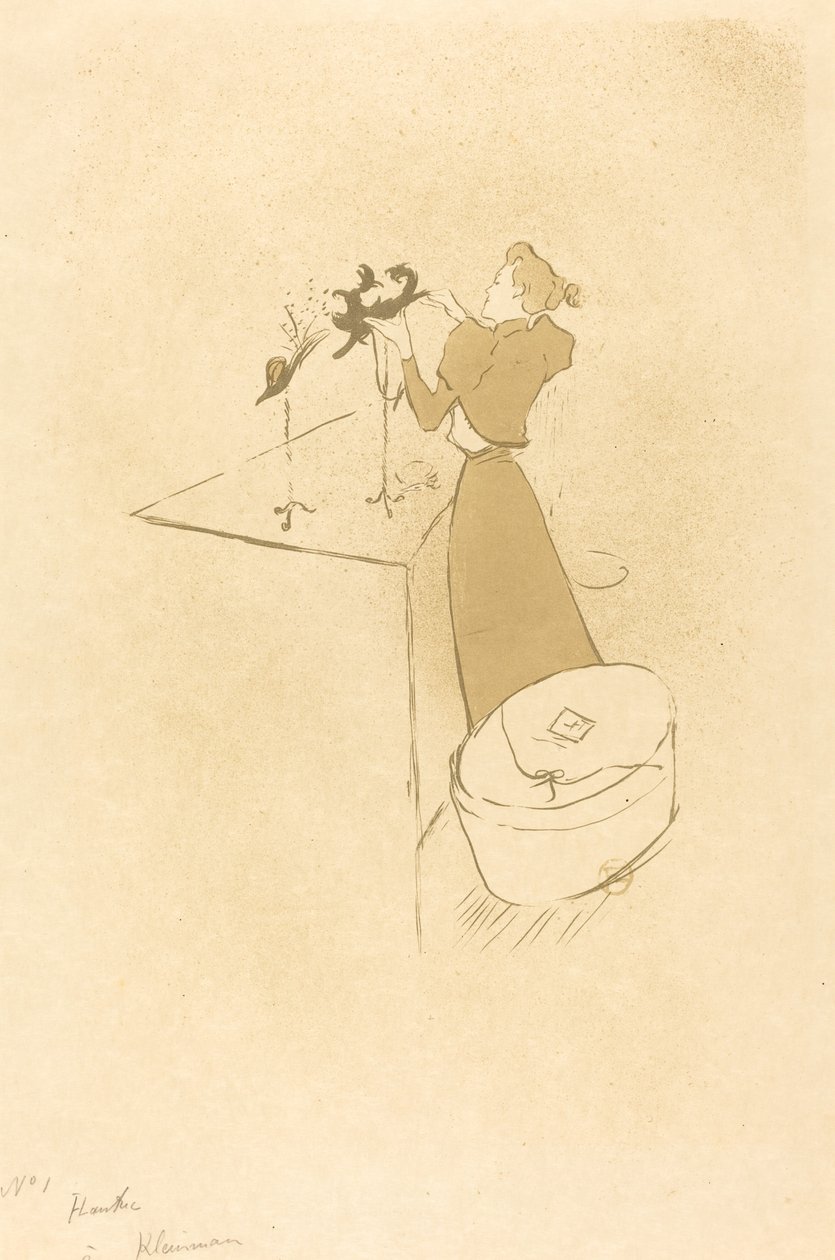 The Milliner (The Milliner - Renée Vert) بواسطة هنري دي تولوز لوتريك