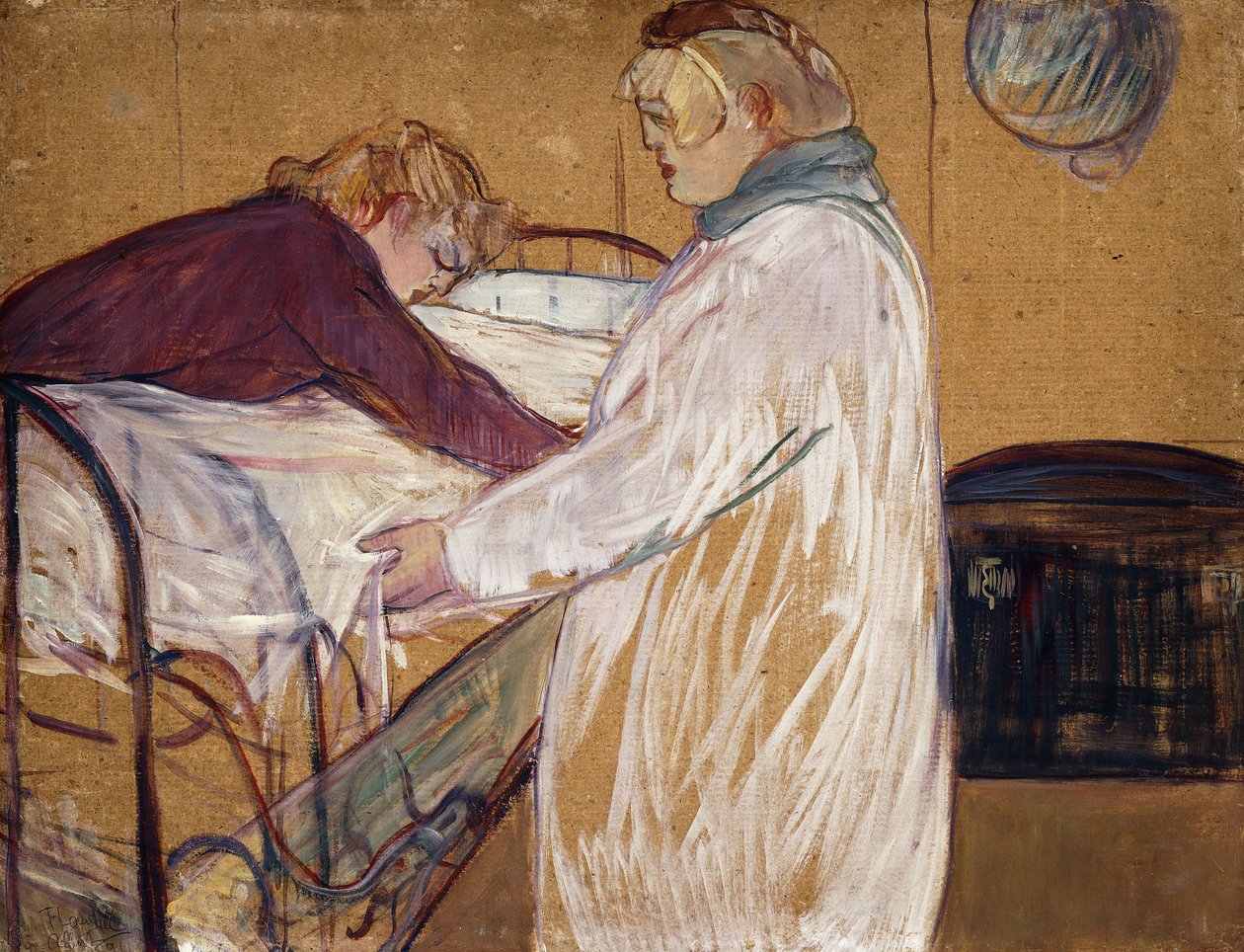 اثنين من النساء جعل سريرهم. امرأتان تصنعان سريرهما ، 1891 بواسطة هنري دي تولوز لوتريك