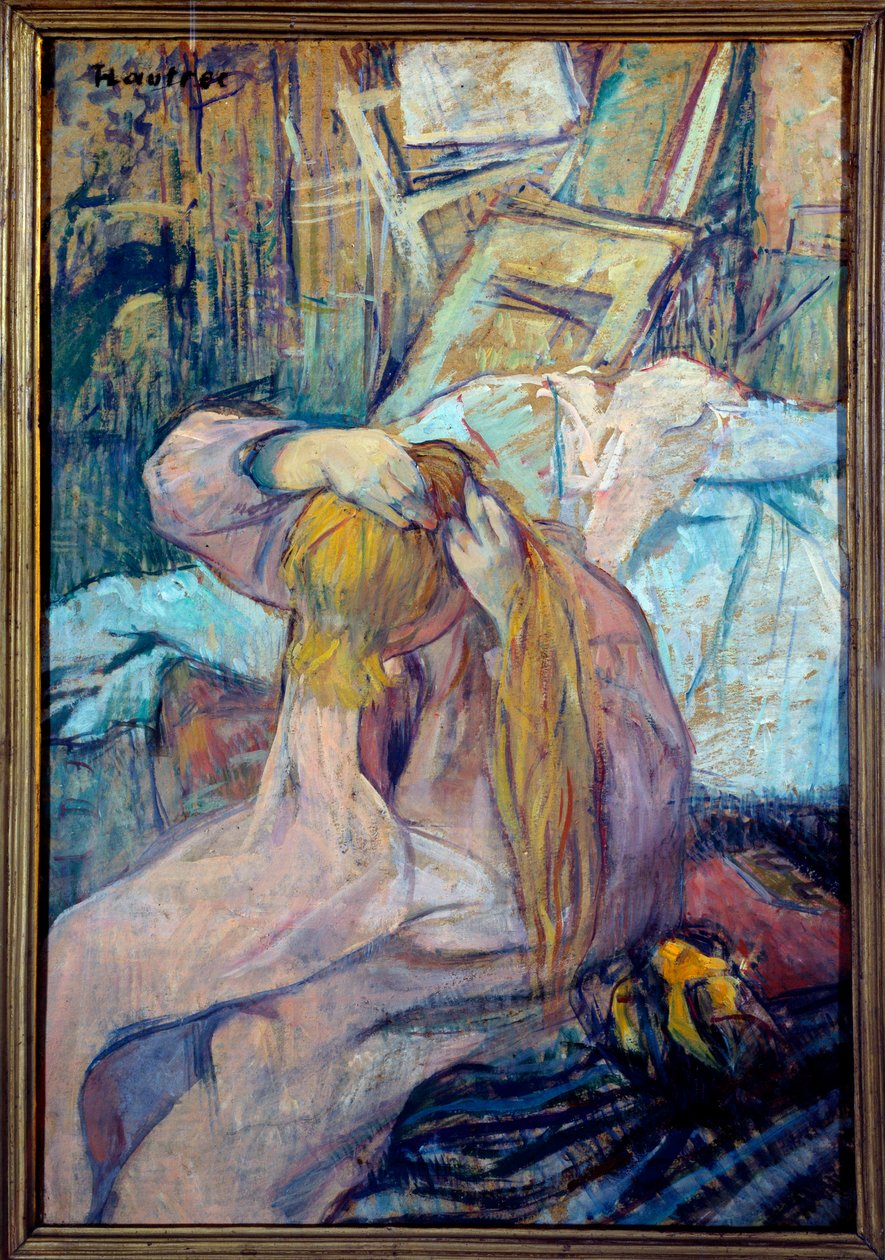 امرأة تلبس زيتًا على ورق مقوى بواسطة Henri de Toulouse Lautrec (1864-1901) 1891. 0.3x0.44 م باريس ، متحف دورسيه بواسطة هنري دي تولوز لوتريك