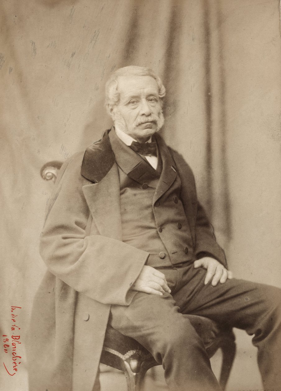ضباب ، تصوير Henri de la Blanchere (1821-1880) ، 39 شارع boulevard des Capucines Paris في عام 1839 (صورة بالأبيض والأسود) بواسطة هنري دي لا بلانشير